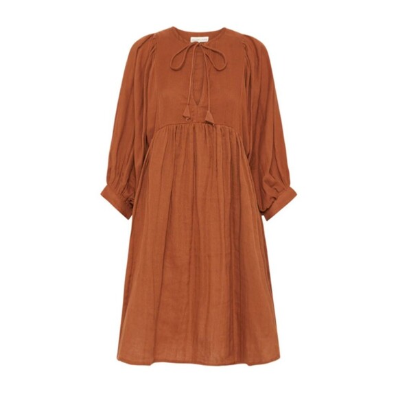 Daughters Of India Women’s Kyra Mini Dress Rust Gauze size XS NWT - Picture 1 of 8